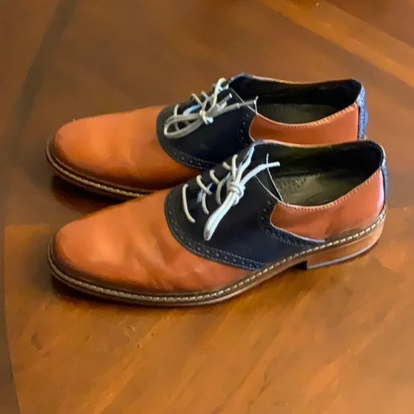 Cole Haan Brown and Blue Oxford Shoes Classic Design - Picture 3 of 10